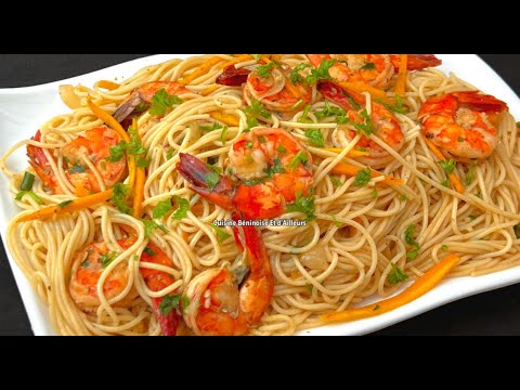 Spaghettis aux gambas Spaghettis aux gambas