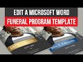 How To Edit Microsoft Word Funeral Program Edit Text Colors Replace Image Godserv Designs