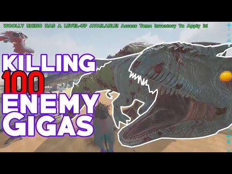 MEAT-RUNNING 100 ENEMY GIGAS  - ARK Small Tribes