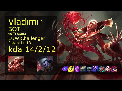 Vladimir Bot vs Tristana - EUW Challenger 14/2/12 Patch 11.13 Gameplay