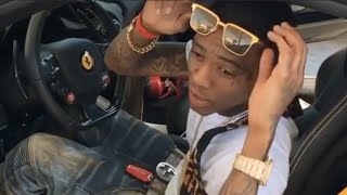 Soulja boy ballin&#39;: pulls up in a new Ferrari