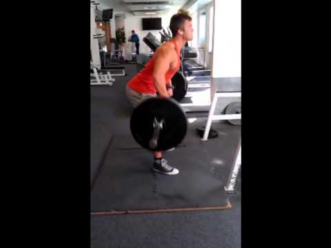 225 lbs/100 kg rows - 7 reps at 163 lbs/74 kg BW