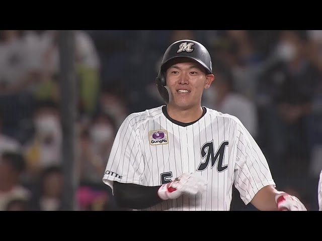 【3回裏】本日4打点の活躍!! マリーンズ・安田尚憲 追加点となるセンターへのタイムリーヒットを放つ!! 2022年9月15日 千葉ロッテマリーンズ 対 埼玉西武ライオンズ