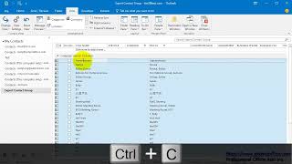 How to export distribution list (contact group) to Excel in Outlook