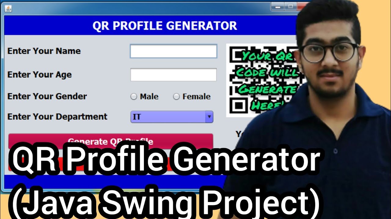 QR Code Profile Generator (Java Swing Project)