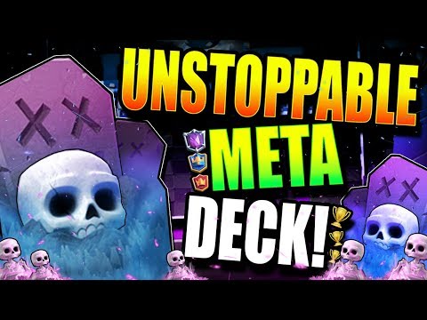UNDEFEATED NEW META TROPHY PUSHING DECK!! INSANE! Clash Royale Graveyard Deck 2018