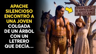 APACHE SILENCIOSO ENCONTRÓ A UNA JOVEN COLGADA DE UN ÁRBOL CON UN LETRERO QUE DECÍA…