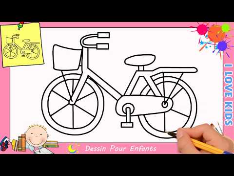 Comment dessiner un vélo FACILEMENT etape par etape pour ENFANTS 4