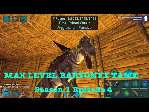 MAX LEVEL BARYONYX TAMING - Ark: Mobile [Season 1 Episode 4]
