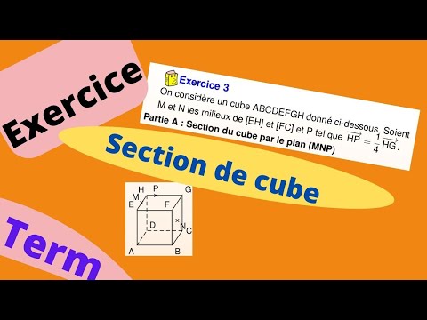 Exercice corrigé : section d'un cube (Terminale)