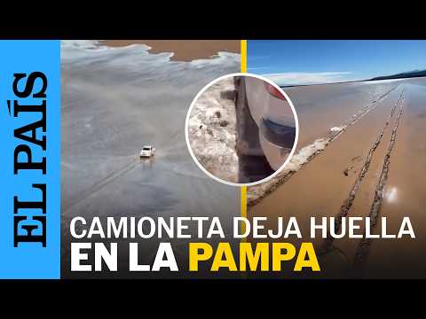 Un conductor daña la llanura de la Pampa del Leoncito, área protegida del norte argentino | EL PAÍS