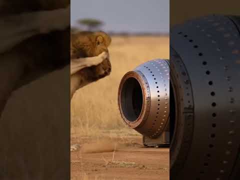 🤣 This jungle ATM changed the lion roar forever #wildlife #nature #animals