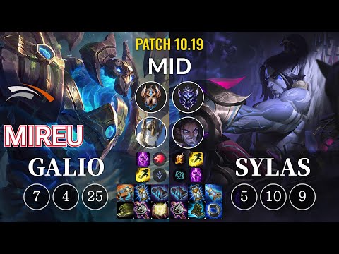 HLE Mireu Galio vs Sylas Mid - KR Patch 10.19