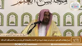 13 - 16 من باب من جحد شيئا من الأسماء والصفات إلى باب من سَبّ الدهر فقد آذى الله - الشيخ سعد الحضيري image