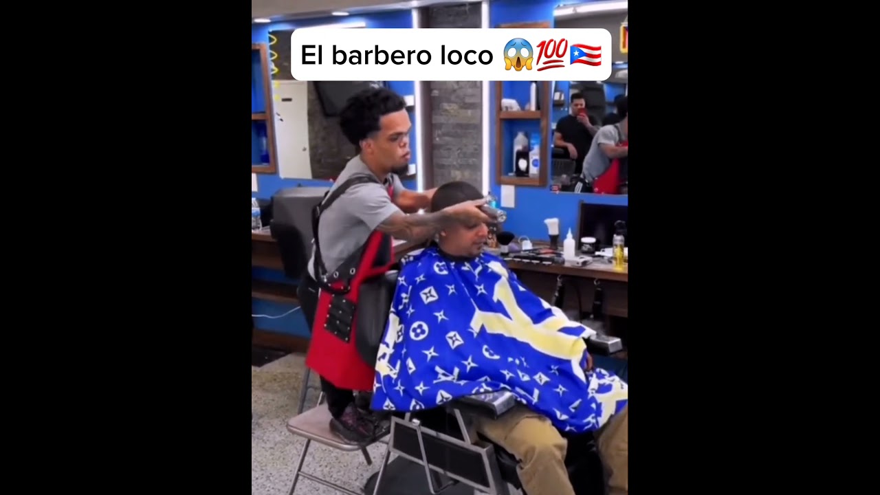 Barbero le hace broma a boricua.  #boricua #puertorico #broma