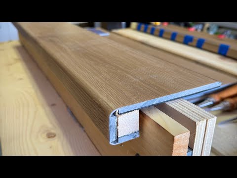 Here’s how I’m making my Vinyl plank stair treads & Nosings #stairs #carpentry #carpenter #festool