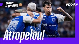 CRUZEIRO GOLEIA O UBERLÂNDIA E KAIO JORGE MARCA SEU PRIMEIRO GOL NO ANO | TROCA DE PASSES | sportv