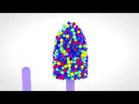 Learn Numbers with Colorful Balls Ice Cream Sponsored By Gamavision Csupo Effects | Inverted