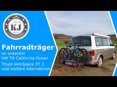 Fahrradträger an unserem VW T6 California Ocean - Thule VeloSpace XT 3 und weitere Alternativen