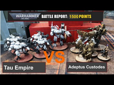 Warhammer 40k Battle Report: Tau Empire vs Adeptus Custodes 1500Pkt 9. Edi deutsch