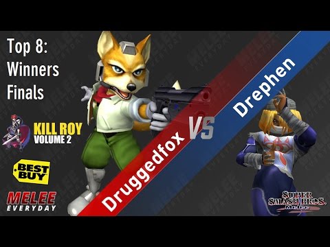 Kill Roy 2 - Druggedfox (Fox) vs. Drephen (Sheik) - SSBM - Top 8, WF