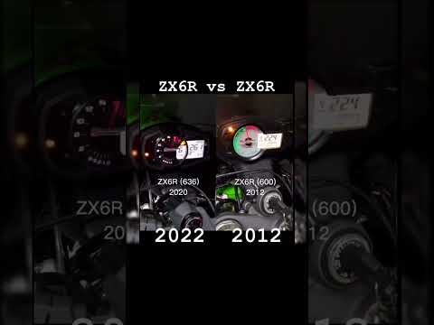 Kawasaki ZX6R 2020 VS ZX6R 2012 😱😈 #shorts #kawasaki #viralshorts