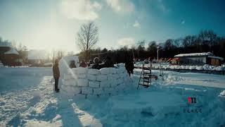 preview picture of video '十几个人花了大半天，盖了个爱斯基摩人式的雪屋'