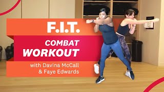 f i t combat workout with davina mccall amp faye edwards