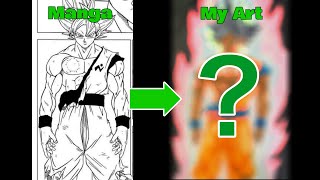 Drawing Goku Ultra Instinct / 悟空 身勝手の極意描いてみた（Dragon ball super)