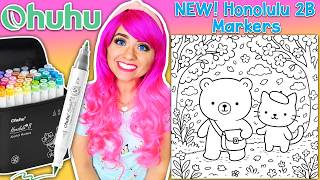 Download lagu Coloring My Cozy Critters Coloring Book | Cherry Blossom Stroll 🌸🐻 | NEW! Ohuhu Honolulu 2 B Markers mp3