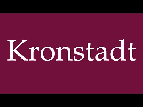 How to Pronounce ''Kronstadt'' Correctly in German