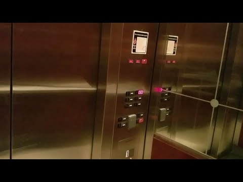 Beautiful: Montgomery Kone Series 220 Traction elevators @ 6205 Blue Lagoon Drive, Miami FL