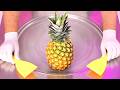 Pineapple ASMR How To Make Fresh Pineapple Ice Cream Rolls No Talking Fruit Dessert Recipe