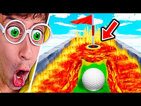 The floor is lava 🔥😨 TROLL vs BROTHER HOLE 😂⛳! (Golf it #2) - TEKENDO