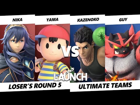Launch Smash Ultimate Teams - Nika & Yama VS Guy & Kazenoko -  Loser's Round 5