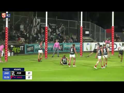 Rd 4 Hostplus SANFL Snapshot - Port's Lachlan Charleson bustles through to goal