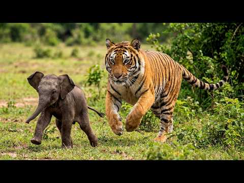 Giant Tiger Attacked a Helpless Baby Elephant — What Happened Next Will Make You Cry
