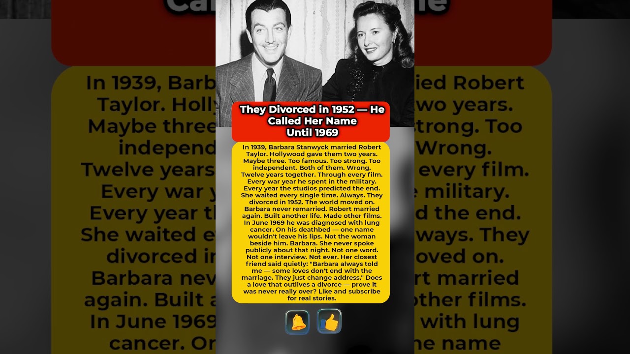 They Divorced in 1952 — He Called Her Name Until 1969 #BarbaraStanwyck #love #loyalty