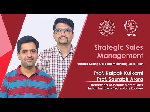 Strategic Sales Management Prof sourabh arora Prof kalpak kulkarni