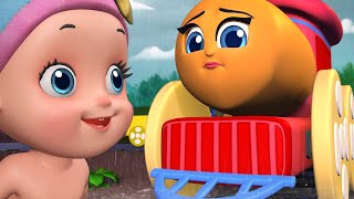 Playing with Train Toys - Johnny started laughing | Rhymes and Baby Songs