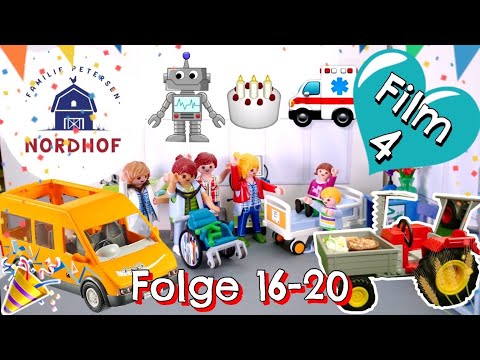 PLAYMOBIL Film Familie Petersen - Nordhof FILM, Folge 16-20 🏥🎉🎄🚜Krankenhaus, Weihnachten,Trecker