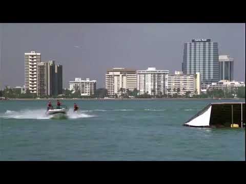 Police Academy 5 (1988): Waterskiing scene with Lance “Lt. Proctor” Kinsey.