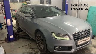 Audi A4 A5 B8 Horn fuse relay location replacement