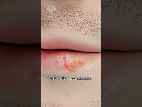 Why Do Cold Sores (Fever Blisters) Keep Coming Back 😱#shorts  - Creativelearning3d