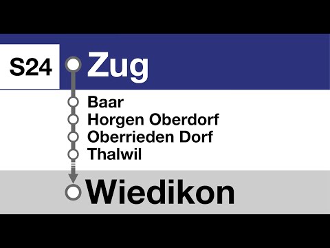ZVV Ansagen » S24 Zug — Wiedikon | SLBahnen