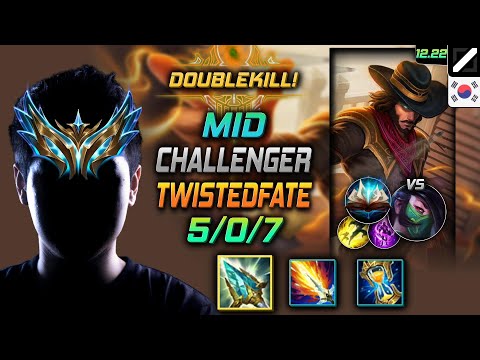 Challenger Mid Twisted Fate Build Rod of Ages Unsealed Spellbook - LOL KR 12.22