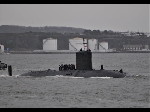 HMS TALENT S92 ENTERS DEVONPORT NAVAL BASE AT DEVILS POINT - 24th February 2021