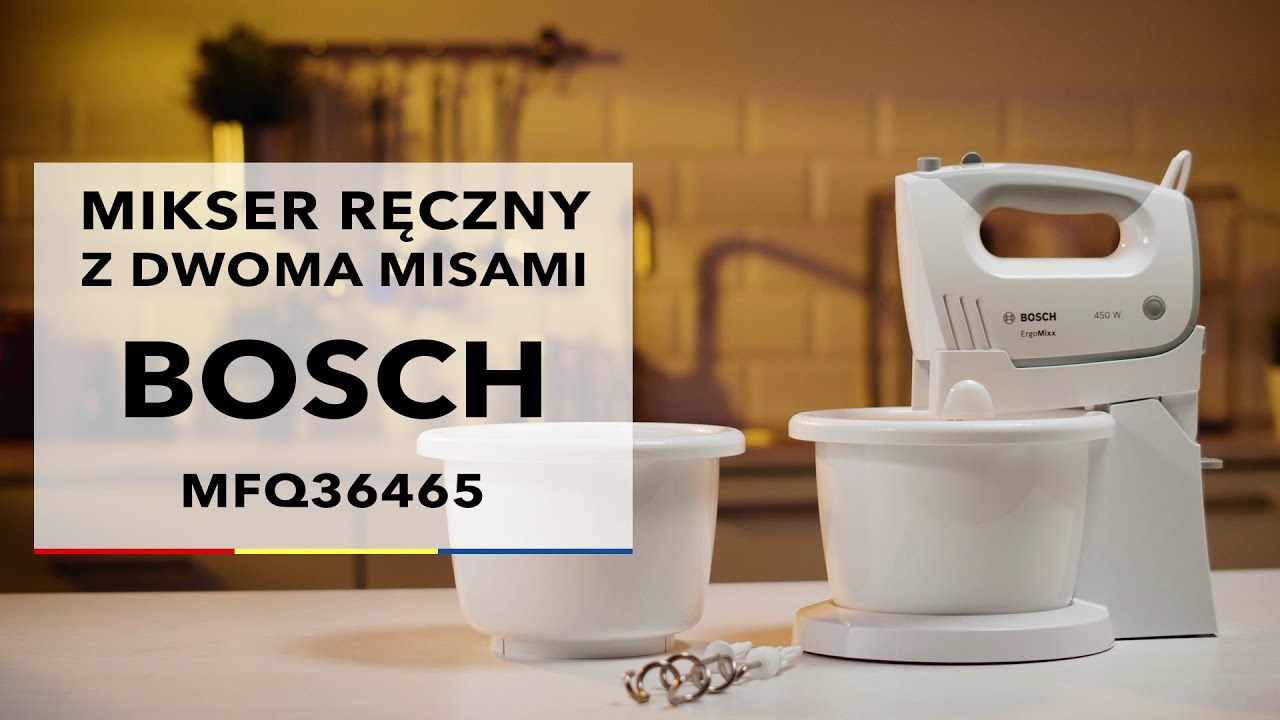 Mikser ręczny Bosch ErgoMixx MFQ36465 z dwiema misami - dane techniczne - RTV EURO AGD