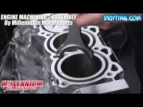 350Z vq35de Engine Rebuild - Installing Piston and Rod into the Block