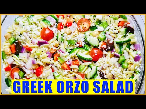 How To Make A Greek Orzo Salad In Under 10 Minutes!